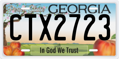 GA license plate CTX2723