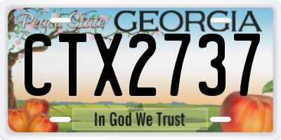 GA license plate CTX2737