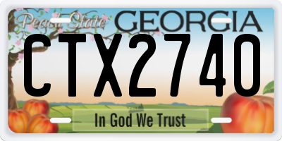 GA license plate CTX2740
