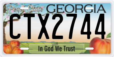 GA license plate CTX2744
