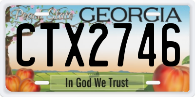 GA license plate CTX2746