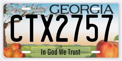 GA license plate CTX2757