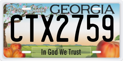 GA license plate CTX2759