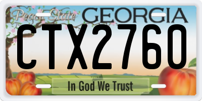 GA license plate CTX2760