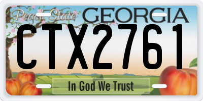 GA license plate CTX2761