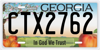 GA license plate CTX2762