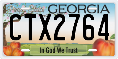 GA license plate CTX2764