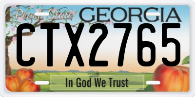 GA license plate CTX2765