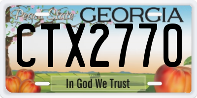 GA license plate CTX2770