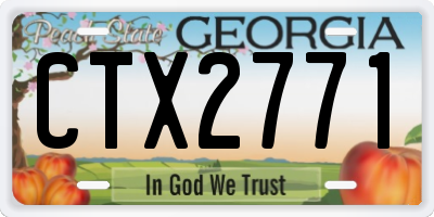 GA license plate CTX2771