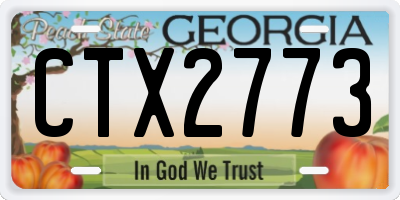 GA license plate CTX2773