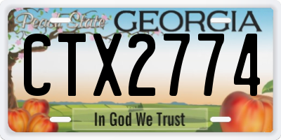 GA license plate CTX2774