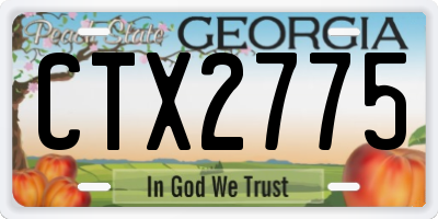 GA license plate CTX2775