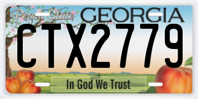 GA license plate CTX2779