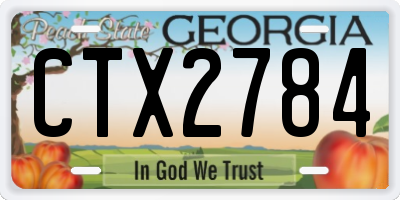 GA license plate CTX2784