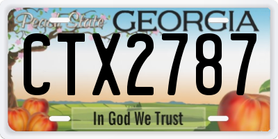 GA license plate CTX2787