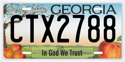 GA license plate CTX2788