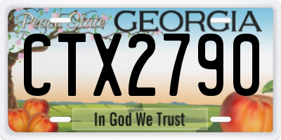 GA license plate CTX2790