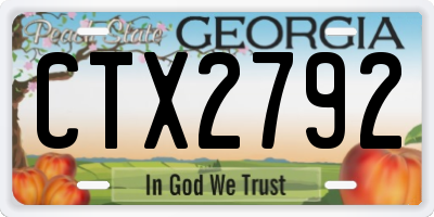 GA license plate CTX2792
