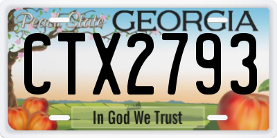 GA license plate CTX2793