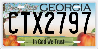 GA license plate CTX2797