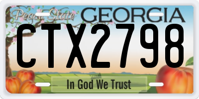 GA license plate CTX2798