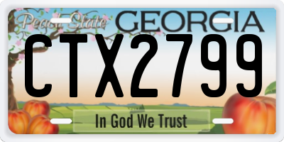 GA license plate CTX2799