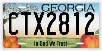 GA license plate CTX2812
