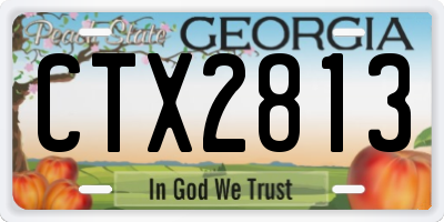 GA license plate CTX2813