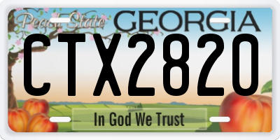 GA license plate CTX2820