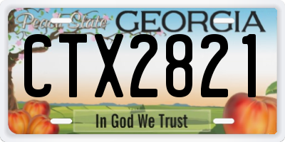 GA license plate CTX2821