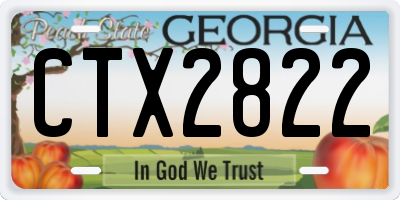 GA license plate CTX2822