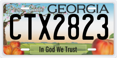 GA license plate CTX2823