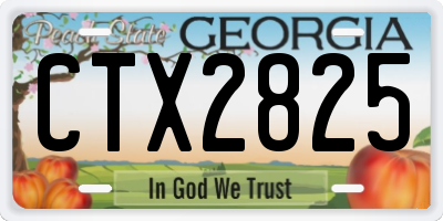 GA license plate CTX2825