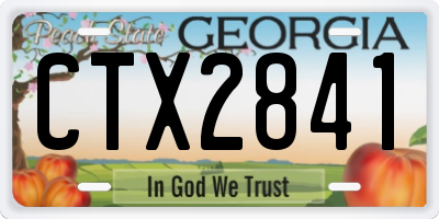 GA license plate CTX2841