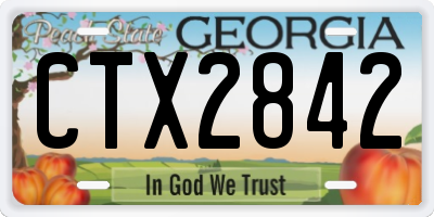 GA license plate CTX2842