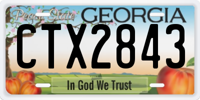 GA license plate CTX2843