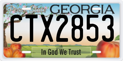 GA license plate CTX2853