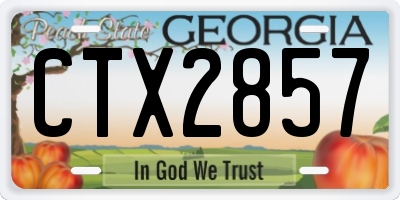 GA license plate CTX2857