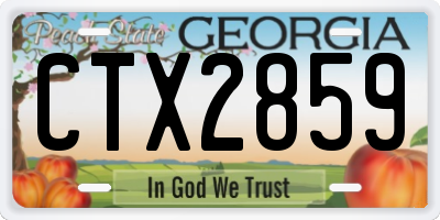 GA license plate CTX2859