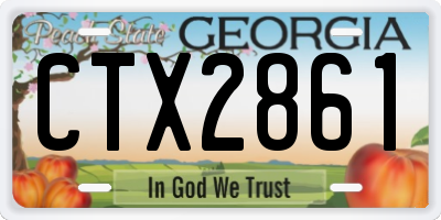 GA license plate CTX2861