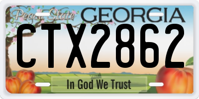 GA license plate CTX2862