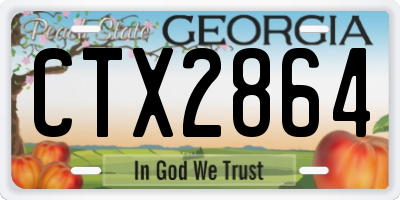 GA license plate CTX2864