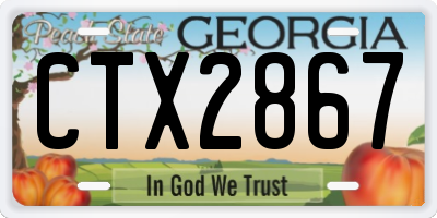 GA license plate CTX2867