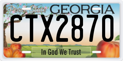GA license plate CTX2870