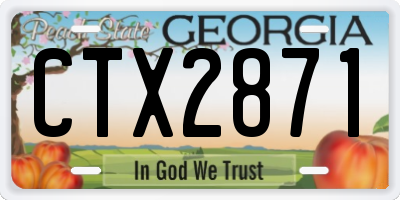 GA license plate CTX2871