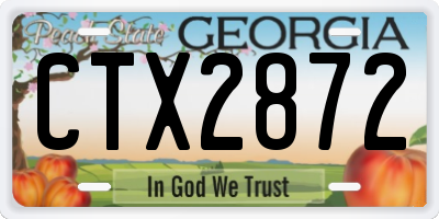 GA license plate CTX2872
