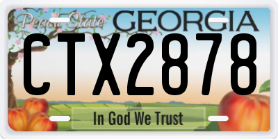 GA license plate CTX2878