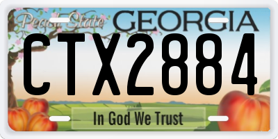 GA license plate CTX2884
