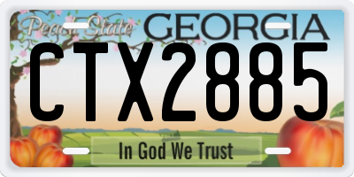 GA license plate CTX2885